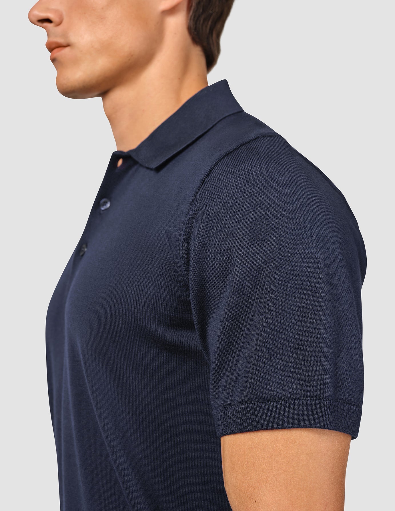 Everyday Knit Short Sleeve Polo Navy